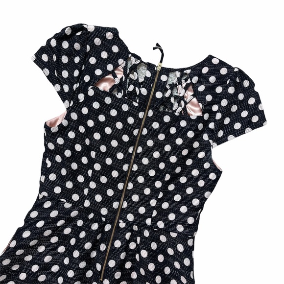 Maeve Anthropologie Black Dotted A-Line Mini Dress - Picture 11 of 11